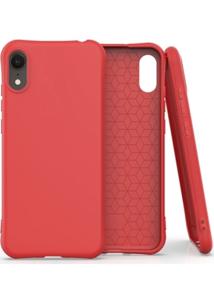 Apple İphone Xr 6.1 İnch Shockproof Tpu Soft Slim Silikon Kılıf Al32245 Kırmızı