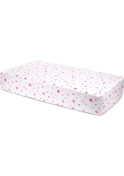 Pink Star Fitted Çift Kişilik Çarşaf 160X200 cm