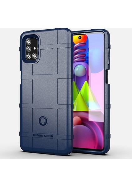 Samsung Galaxy M51 Rugged Shield Case Silikon Kılıf Al33447 Lacivert