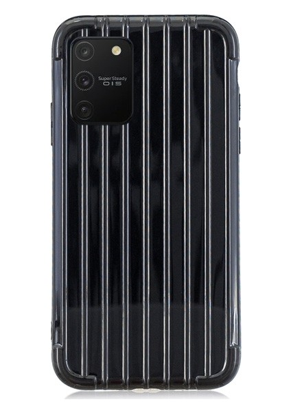 Samsung Galaxy S10 Litea91 Trunk Lines İnce Soft Silikon Kılıf Al32176 Siyah