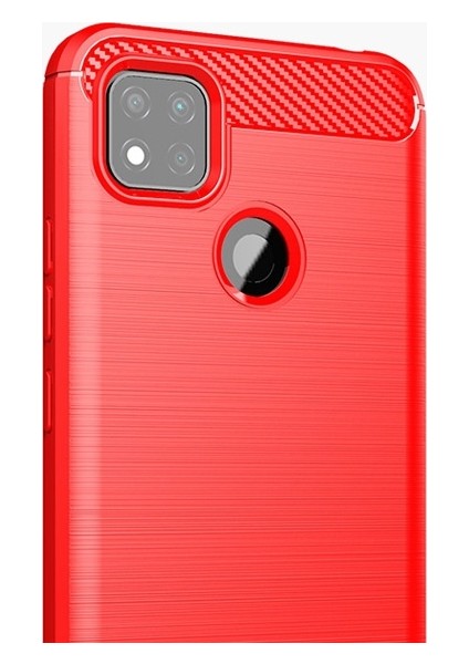 Xiaomi Redmi 9C Brushed Carbon Fiber Silikon Kılıf Al33445 Kırmızı fiyatları