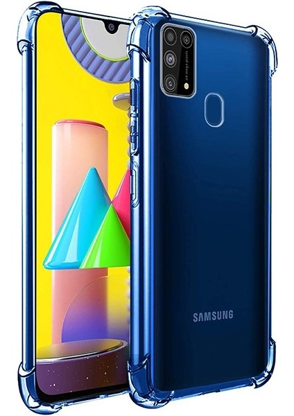 Samsung Galaxy M31S Antidrop Silikon Kılıf Shockproof Kılıf Al33433 Şeffaf