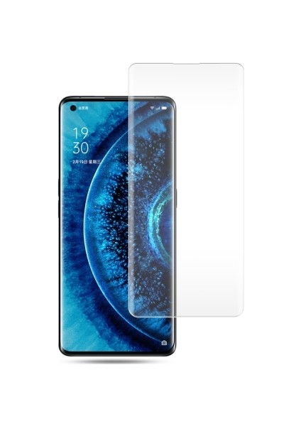 Oppo Find X2 X2 Pro 3D Kavisli Full Ekran Koruyucu 2 Adet Set Al32333 Şeffaf
