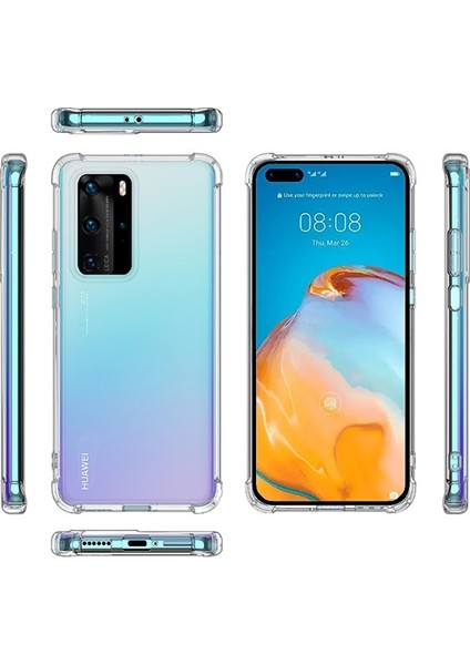 Huawei P40 Antidrop Darbe Emici Silikon Kılıf Al32194 Şeffaf modelleri
