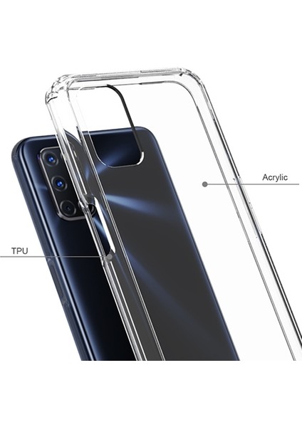Oppo A52 A72 A92 Antidrop Silikon Kılıf Shockproof Kılıf Al33430 Şeffaf modelleri
