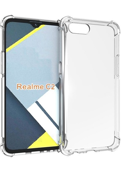 Oppo Realme C2 Antidrop Darbe Emici Silikon Kılıf Al32190 Şeffaf