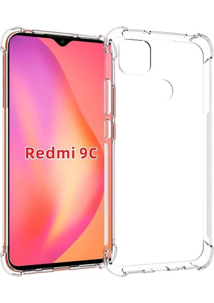 Xiaomi Redmi 9C Antidrop Silikon Kılıf Shockproof Kılıf Al33429 Şeffaf