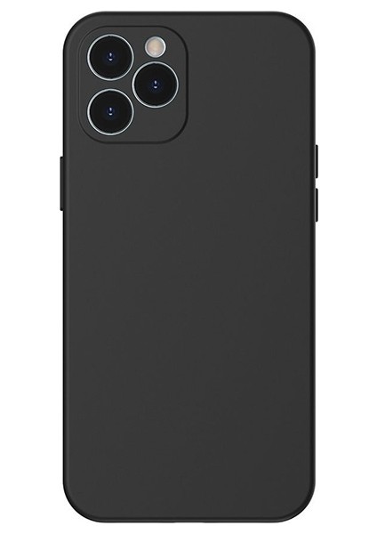 Liquid Silica Gel Apple İphone 12 Pro Max 6.7 Kılıf Ultra Koruma Silikon Kılıf Wıapıph67Nyt01 Siyah