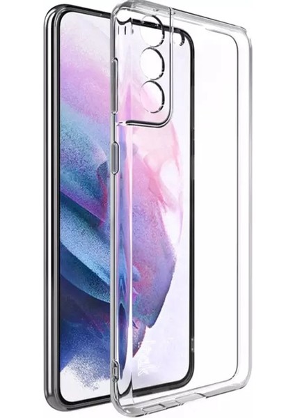 Samsung Galaxy S21 5G Kılıf Kamera Korumalı Koruma + Full Ekran Şeffaf