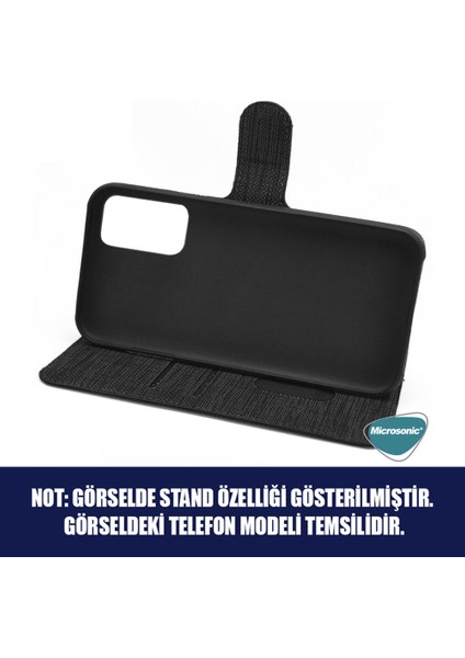 Huawei P Smart 2021 Kılıf Fabric Book Wallet Siyah