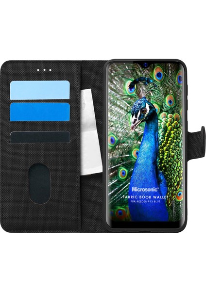 Reeder P13 Blue Kılıf Fabric Book Wallet Siyah