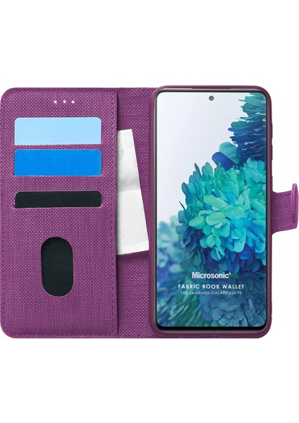 Samsung Galaxy S20 Fe Kılıf Fabric Book Wallet Mor
