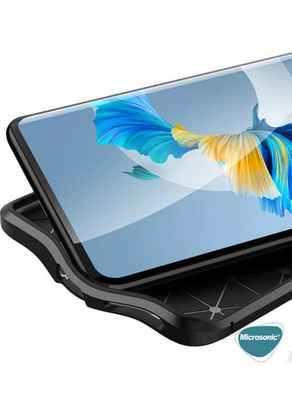 Huawei Mate 40 Pro Kılıf Deri Dokulu Silikon Kırmızı fırsatları