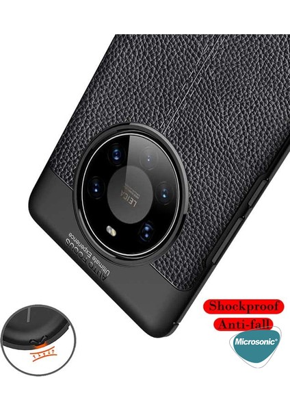 Huawei Mate 40 Pro Kılıf Deri Dokulu Silikon Kırmızı indirimleri