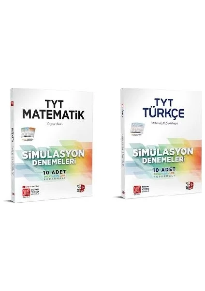 Çözüm Yayınları 3D  TYT Matematik ve Türkçe Simülasyon  Deneme Seti