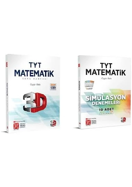 Çözüm Yayınları 3D  TYT Matematik Soru Bankası ve Matematik Simülasyon Deneme Seti