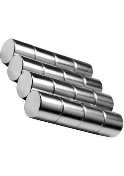 Yuvarlak Neodyum Mıknatıs Güçlü 10x10 mm (10 Adet)