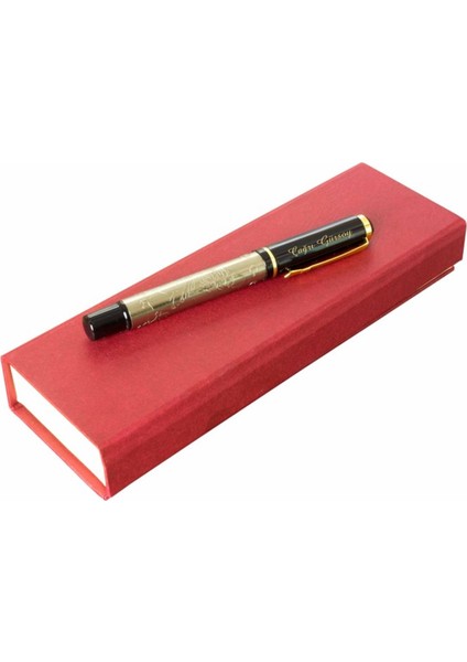 İsme Özel M. Kemal Atatürk Imzası Kabartmalı Roller Kalem​ Tasarım Kutulu