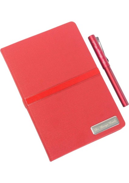 İsme Özel Termo Deri Defter Ve Roller Kalem Seti