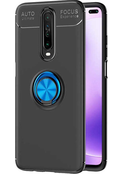 - Xiaomi Poco X2 - Kılıf Yüzüklü Auto Focus Ravel Karbon Silikon Kapak