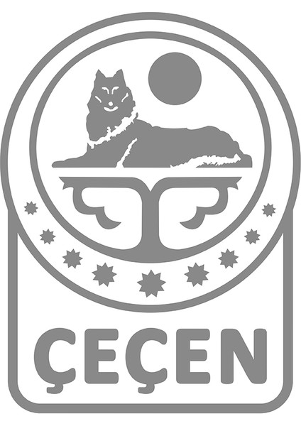 Çeçen Bayrak Folyo Kesim Etiket Gümüş (15 x 11 Cm)