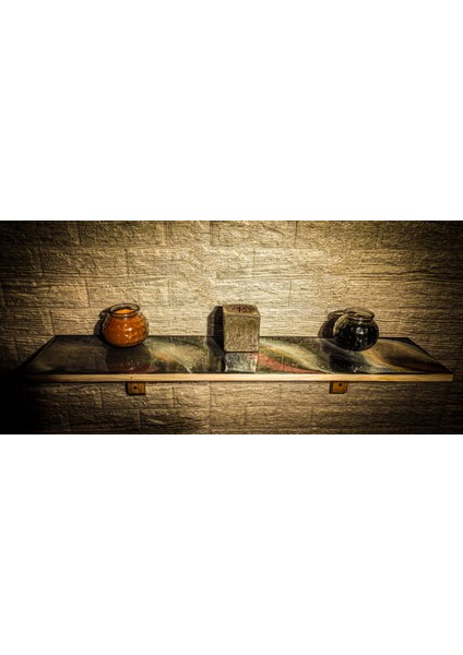 Ahşap Epoksi Raf (60 x 15 x 2.5 Cm)