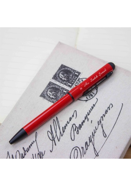 İsme Özel Kutulu Tükenmez Kalem Kırmızı fiyatları