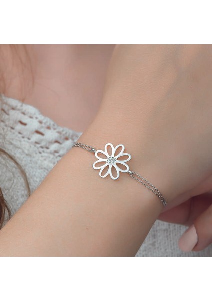 Gümüş Çiçek Kadın Bileklik fiyatları