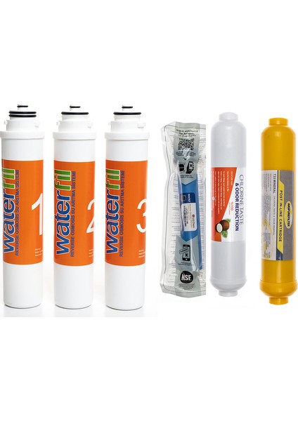 Waterlife Su Arıtma Cihazı Uyumlu Tak-Çevir 6'lı Filtre Seti, Lg Membranlı