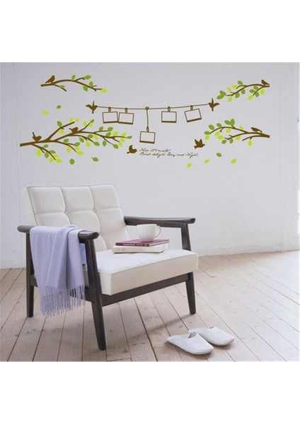 Kt Decoration Ağaç Dalları Kuşlar Resim Fotoğraf Çerçeveli Pvc Duvar Sticker fiyatları