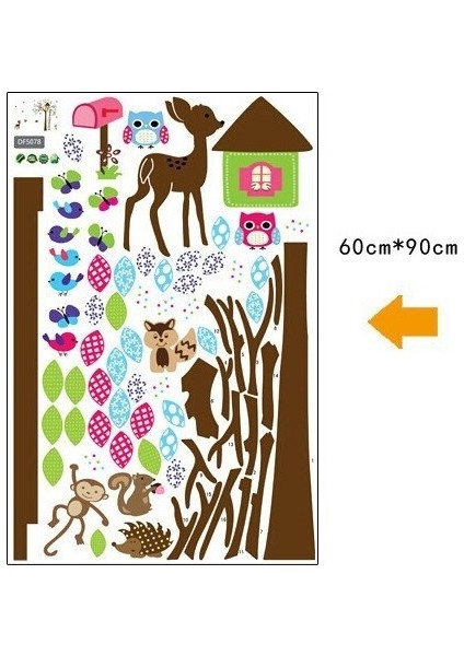 Kt Decoration Çocuk Odası Ağaç Ceylan Pvc Duvar Sticker indirimleri