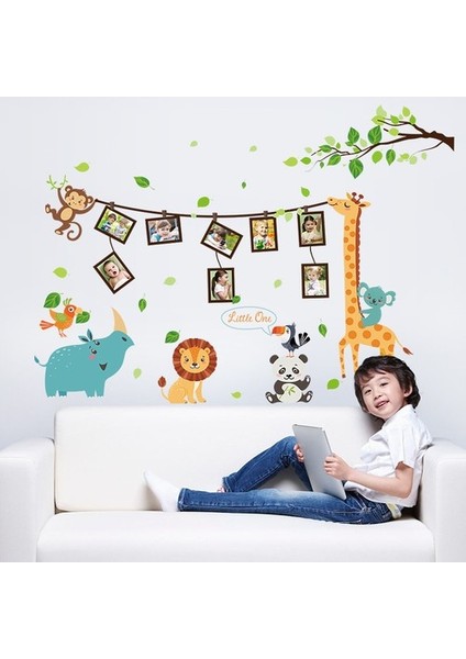 Kt Decoration Bebek ve Çocuk Odası Resim Fotoğraf Çerçeveli Sevimli Hayvanlar Pvc Duvar Sticker modelleri
