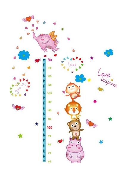 Kt Decoration Bebek ve Çocuk Odası Boy Ölçer Pvc Duvar Sticker fırsatları