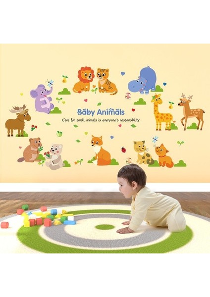 Kt Decoration Bebek ve Çocuk Odası Yavru Hayvanlar Baby Animals Pvc Duvar Sticker
