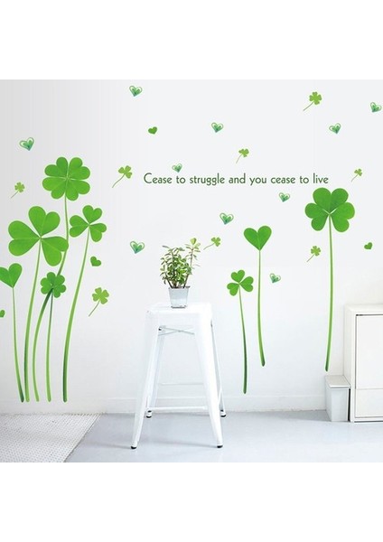 Kt Decoration Dört Yapraklı Yonca Şanslı Pvc Duvar Sticker