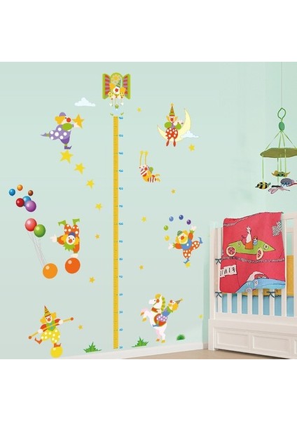 Kt Decoration Boy Ölçer Palyaçolar Bebek ve Çocuk Odası Dekoru Pvc Duvar Çıkartması