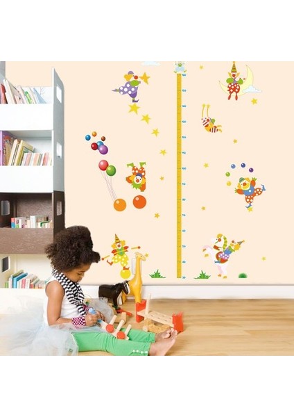 Kt Decoration Boy Ölçer Palyaçolar Bebek ve Çocuk Odası Dekoru Pvc Duvar Çıkartması
