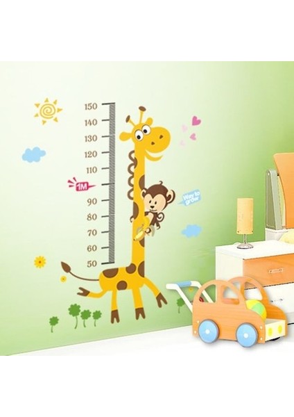 Kt Decoration Çocuk Odası Dekoru Boy Ölçer Gelişim Ölçen Zürafa Xl Duvar Sticker fiyatları