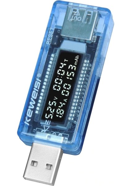 Zauss Keweisi Usb Voltmetre Ampermetre Usb Şarj Kapasitesi Test Cihazı