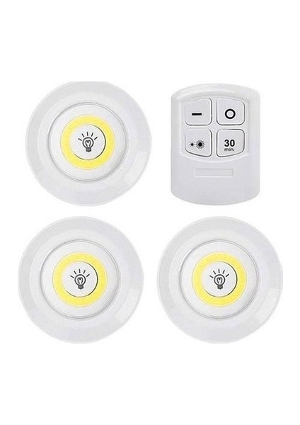 Uzaktan Kumandalı Led Lamba Kablosuz Pilli 3'lü fiyatları