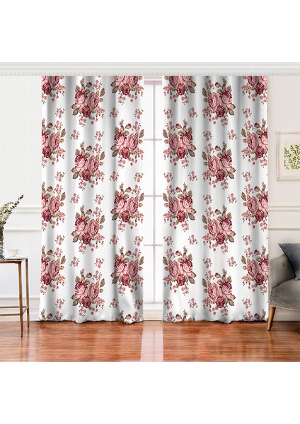 Çift Kanat RealHomes Özel Tasarım Dijtal Baskılı Modern Salon Fon Perdesi