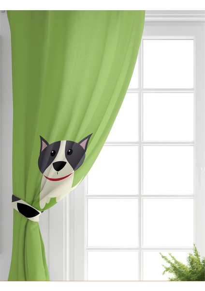 Tek Kanat Köpek Desenli Dijital Baskılı Modern Çocuk Odası Fon Perde fiyatları