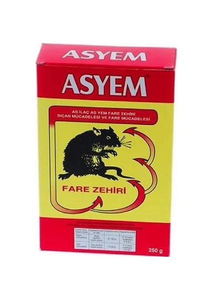 Asyem Fare 250 G fare için zehirli buğday