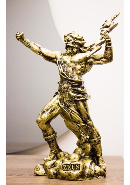 Antioch Artdesign Zeus Biblo Mitolojik Tasarım Heykel Ev Dekor Hediyelik Eşya