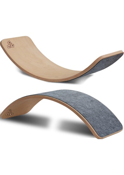 Wavy Board Ahşap Renkli Keçeli Denge Tahtası