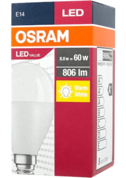 Led Clp 60 7W Sarı Işık E-14 806lm Ampul