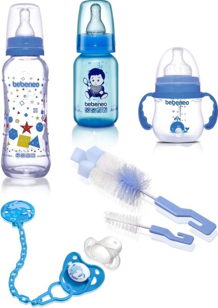 Cam ve Pp Biberon, Fırça, Emzik 5’li Set, Yenidoğan Emzik Biberon Ekonomik 8680579999664BEBEK Seti