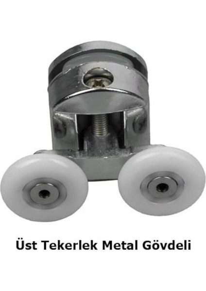 Duşakabin Tekerleği 4 Lü Set Metal Gövde Teker Çapı 24 mm