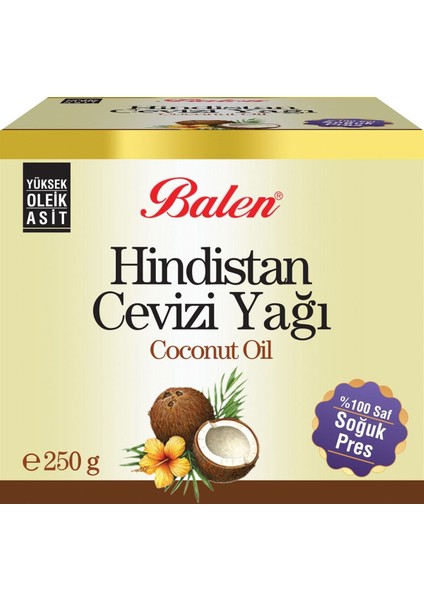 Hindistan Cevizi Yağı Soğuk Pres 250 gr