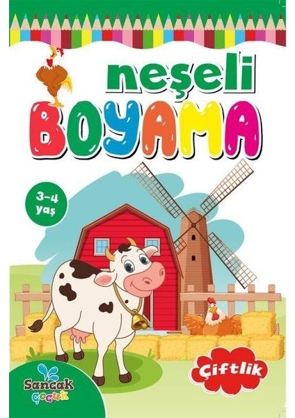 Neşeli Boyama Çiftlik 3 4 Yaş